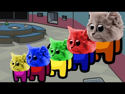 Mini Crew Baby Cats - Mini Crewmate Has Mini Crewmate Among Us distraction dance animation