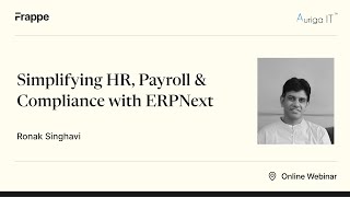 Simplifying HR, Payroll & Compliance with ERPNext | Auriga IT