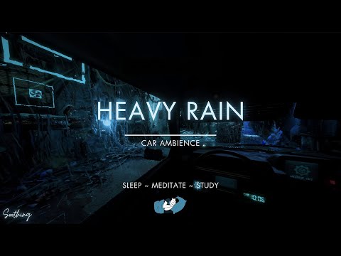 Heavy Rain On Car Windows | No Ads | Calming Rain Sounds For Sleeping