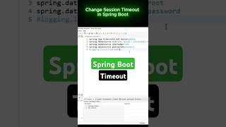 Change Session Timeout in Spring Boot #springboot #javaprogramming