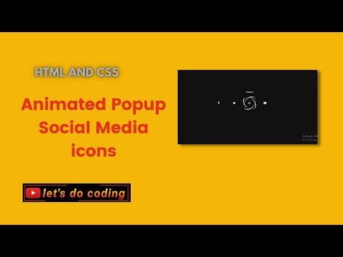 Animated Social Media Popup Icons | Hover Effect | HTML AND CSS |lets do coding