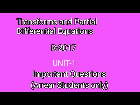 Engineering Mathematics -3(Transforms & Partial Differential Equations