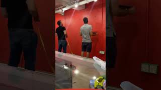 Video wall installation for a shop #wallmounting #tvmount #tvinstallation #tvmounting