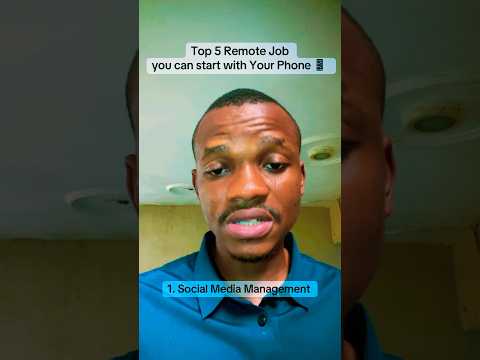 Top 5 remote jobs yo can do with your phone #remoteyear #fullyremote #remotefriendly #remotelife