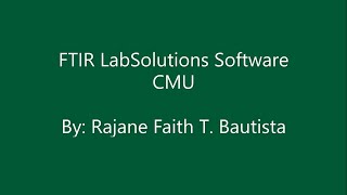 FTIR LabSolutions Part 1