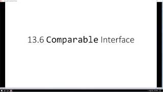 13 6 Comparable Interface