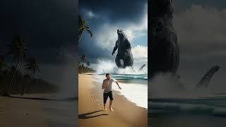 Giant Godzilla Attack Big Dinosaur Jurassic world part 3  #godzilla #kingmonster #tungtungtungsahur