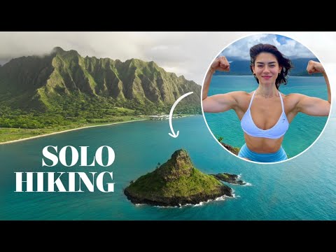 solo hiking to the top of a tiny remote island