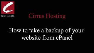 cPanel Backup