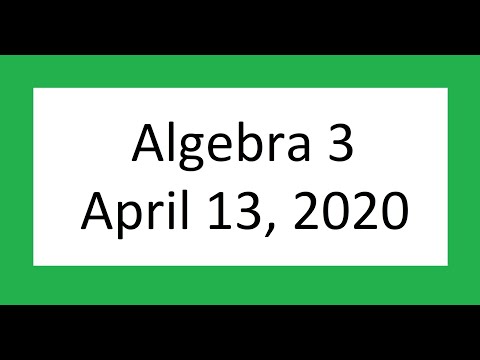 Algebra 3 - April 13, 2020    Simplifying Fractions