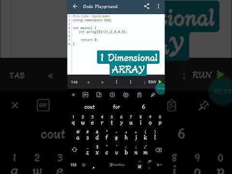 Syntax of One dimensional array #coding #array #shorts