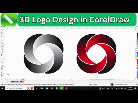 Modern 3D Logo Design in CorelDRAW | Step by Step Tutorial (2025)