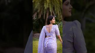 Soft Lavender Saree Look 🌿 Pure Elegance ✨ #SareeVibes