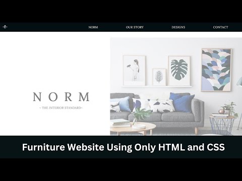Interior Designing Website Project in Html and Css | Furniture Website Using Only HTML and CSS
