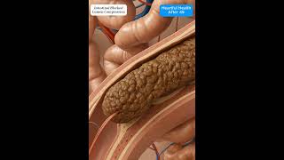 Intestinal Cross-Section Animation of Compacted Mass Blocking the Lumen #shorts #anatomy #guthealth