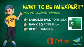 How to Use LARGE, SMALL, RANK.EQ, REPEAT Formula in Excel II Best and Easy Presentation #excel