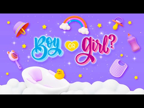 5-Hour Gender Reveal Baby Shower Background Video | Boy or Girl ? 👶 TV Screen Background with Music