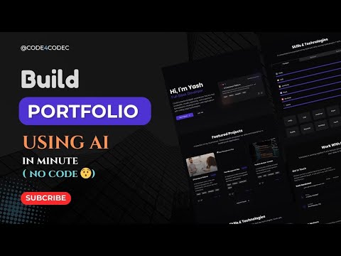 Build Portfolio Website using AI in Minutes ! ( no code 😯 ) 2025