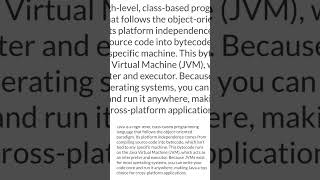 What is Java? #jobinterview #javainterview #interviewquestions
