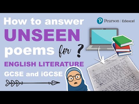 How to Answer Unseen Poems for English Literature GCSE/iGCSE 🧐🖊