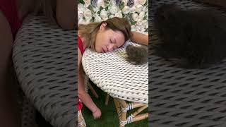 Woman got prank with a toy mouse #shorts