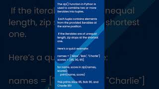 Why Every Python Coder Should Master zip()! #ai #artificialintelligence #futuretech #python