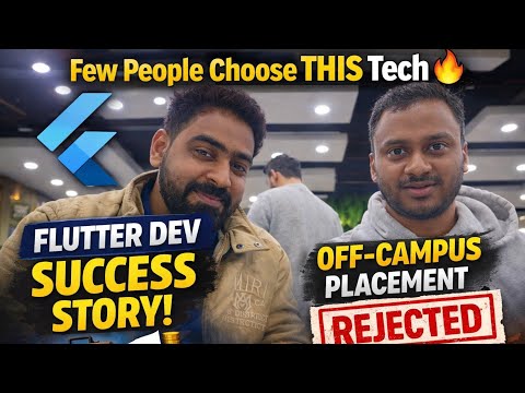 Off-Campus Placement Success| Flutter Developer Journey | Roadmap & Skills