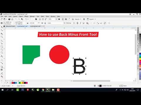 How to use Back Minus Front Tool in CorelDraw