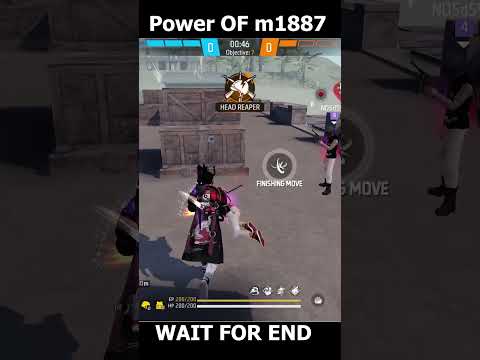 Power of M1887🔥 in FreeFire || Just OneTap #shorts