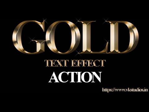 Photoshop: Gold Text Effect Action