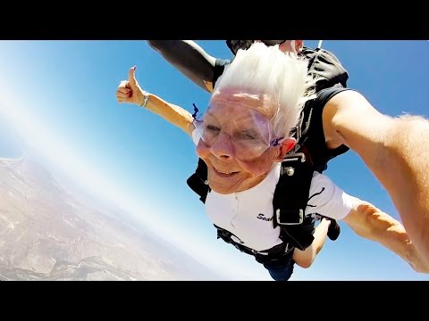 84 YEAR OLD GRANDMA GOES SKYDIVING FOR HER BIRTHDAY!!