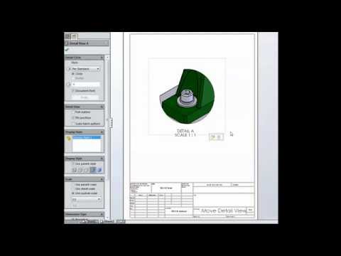 SOLIDWORKS Drawing: Move Detail View to Different Sheet