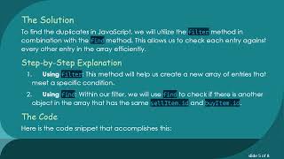 How to Identify Duplicate Entries in an Array of Objects Using JavaScript
