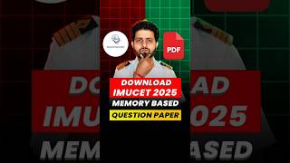 IMU CET Memory Based Question Paper (2025)