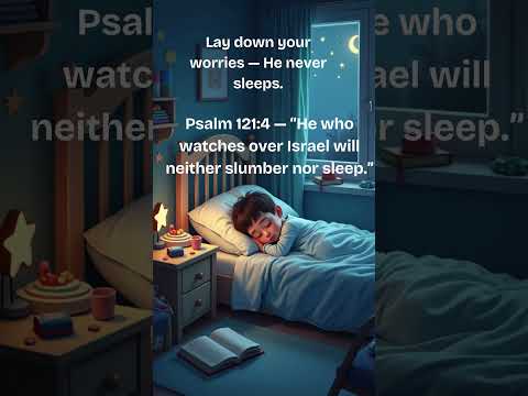 Lay Down Your Worries — God Never Sleeps 🌙  Psalm 121:4 #Shorts