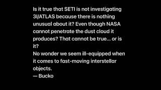 Is It True SETI sees nothing in 3i/Atlas?