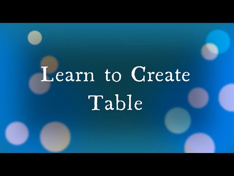 Creating a Table  in MySQL using PHP 720p and 1080p full HD video | Free Projects1