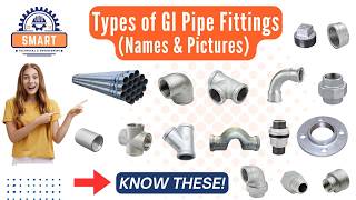 Types of GI Pipe Fittings with Names & Pictures #gipipe #fittings #engineering