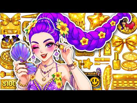 Paper DIY💖 Rumi Glow Up + Makeup On Vacation Magic Yacht 🌊 Huntrix Family Rich Vs Poor Battle | Tana