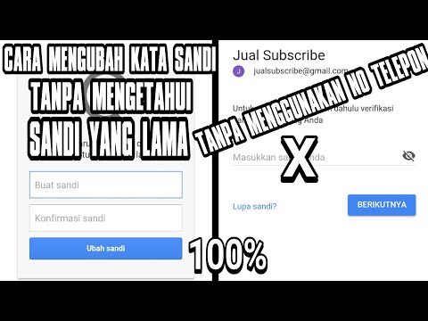 Cara Ganti Password Akun Kita Tanpa mengetahui Akun Yang Dulu Dan Telepon