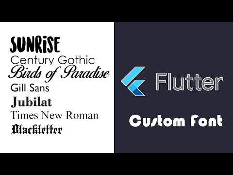 flutter tutorial #8 flutter custom font