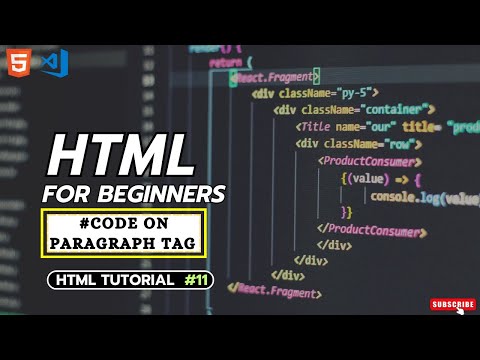 L - 11 : Block-Level Vs Inline Elements in HTML || Code on  Paragraph Tag in VS Code. #html11