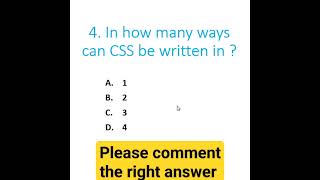CSS interview questions #shorts #youtubeshorts #cssinterview #css3 .