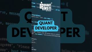 What is a Quant Developer? | Quant Developer explained in 1 minute #quant #quanttrading
