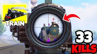 Enemy Came in Trains To Attack Me in BGMI • (33 KILLS) • BGMI Gameplay