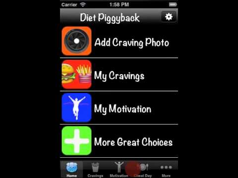 Diet Piggyback iPhone App - Official Features Demo! - Outlandish Apps LLC