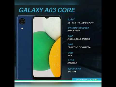 GALAXY A03 CORE low budget Android phone fully deatels must watch#tech #shorts