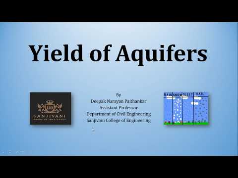 Yield of Aquifers