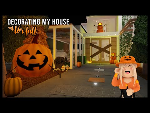 Decorating my Bloxburg house for FALL (Roblox Bloxburg)