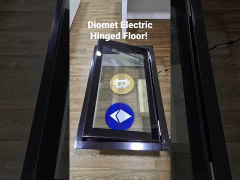 DioMet electric hinged glass floor system - Office Sample